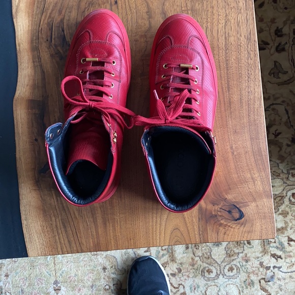 JIMMY CHOO High Top Leather Runners - Picture 7 of 7